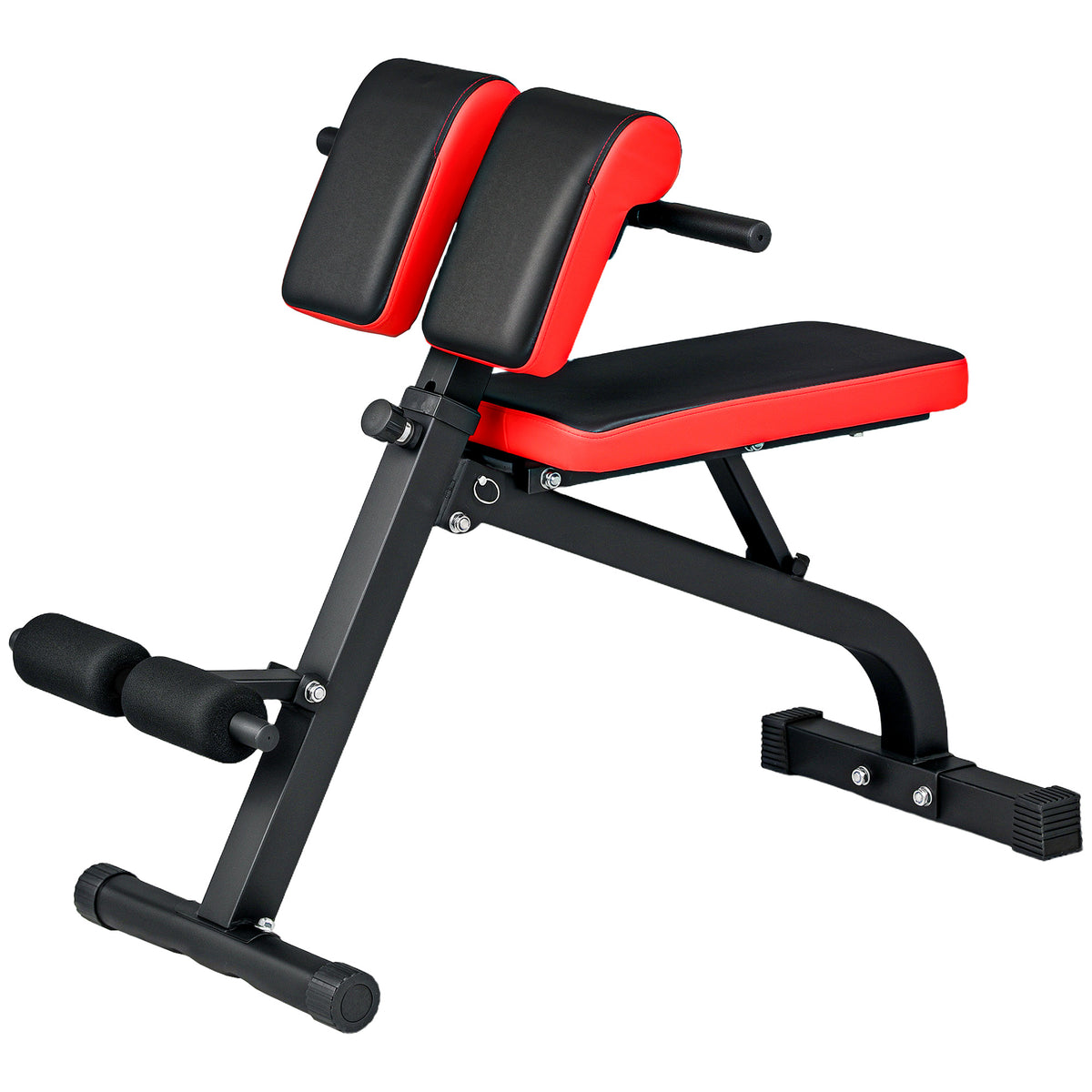 SPORTNOW Hantelbank, Multifunktions-Trainingsbank, Klappbar Fitnessbank, bis 120 kg belastbar, Stahl, Schwarz