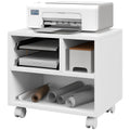 HOMCOM Druckerständer Büromöbel Büro Organizer 4 offene Fächer 40L x 30B x 36H cm weiß