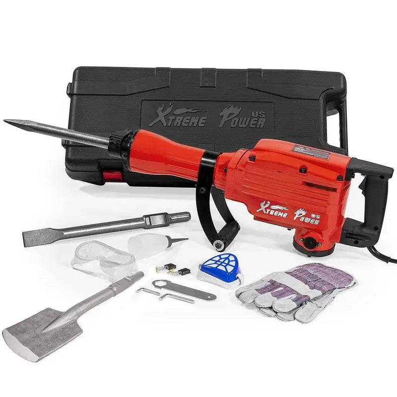 2200W Demolition Jackhammer — Concrete & Asphalt Breaker with Carrying Case