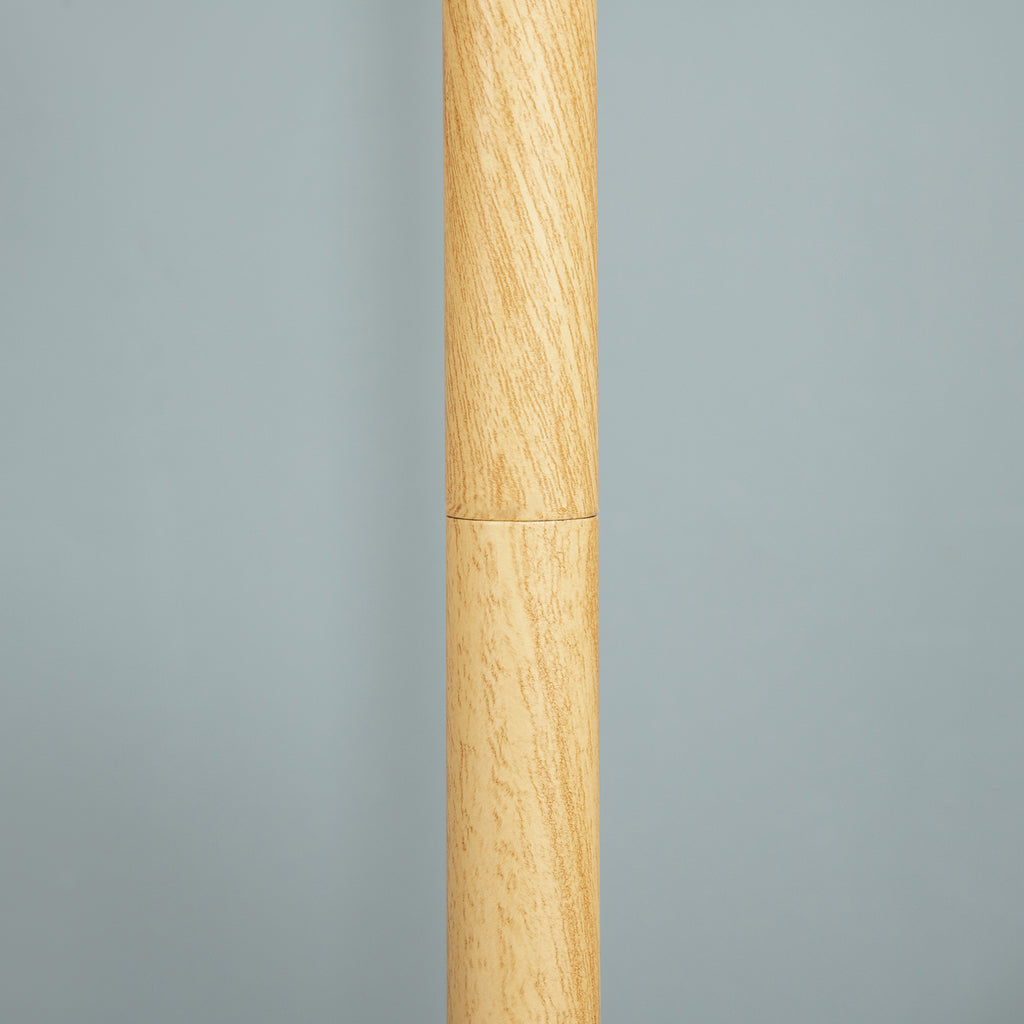 HOMCOM Stehlampe mit Kreisförmigem Lampenschirm 40 W Max. Naturholz Ø 38 x 160 cm
