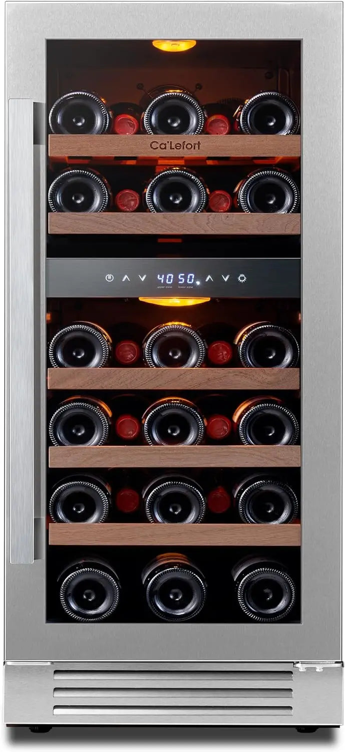 24-Inch Smart Dual-Zone Wine Refrigerator – 46-Bottle Capacity, Touchscreen Control, 40–65°F Range