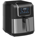 HOMCOM Heißluftfritteuse 6,5 L 1700W mit 8 Menüs LED-Display Antihaftbeschichteter Korb für gesundes ölfreies fettarmes Kochen Schwarz 36,5 x 29 x 33,8 cm