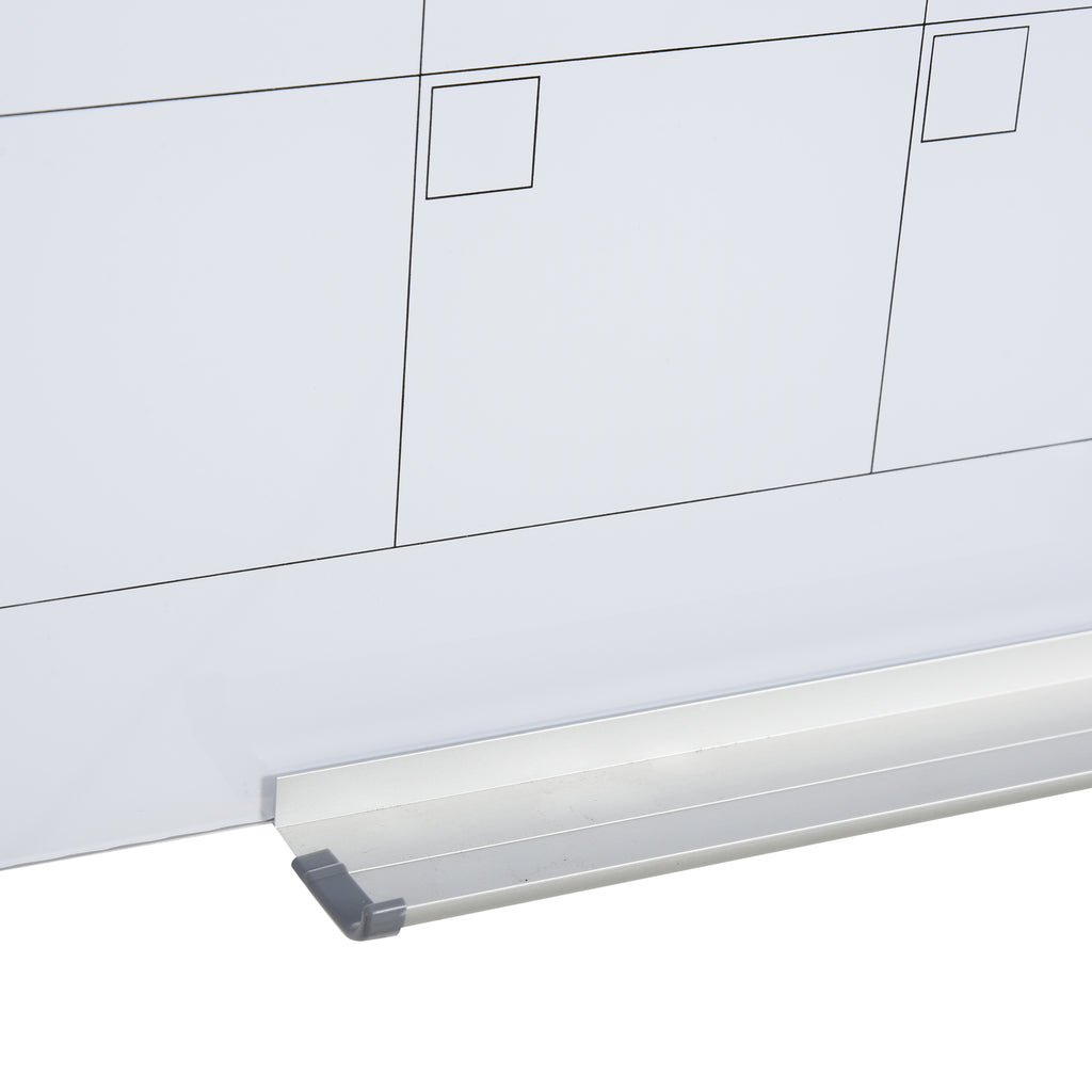 Vinsetto Whiteboard Whiteboard Kalender für Organisation Ferienpläne und Monatsplanungen inkl. 1 Stifthalter, 4 Marker & Radierer 90 x 60 cm