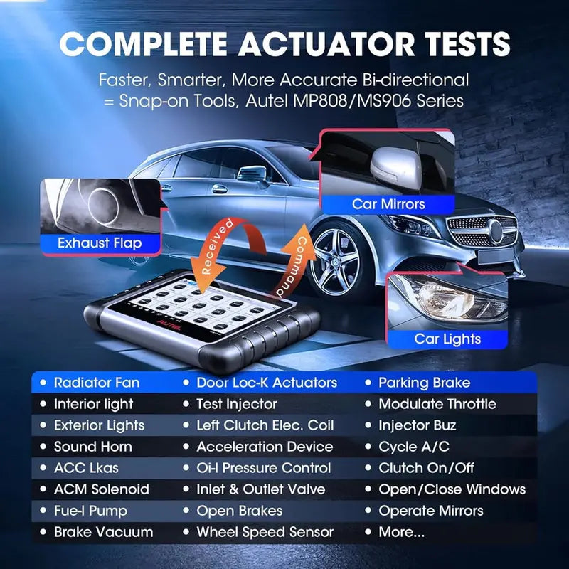 2024 MK808BT Pro-Compatible Bidirectional Diagnostic Tool with Active Test, All-System Scanning & Injector Coding Support