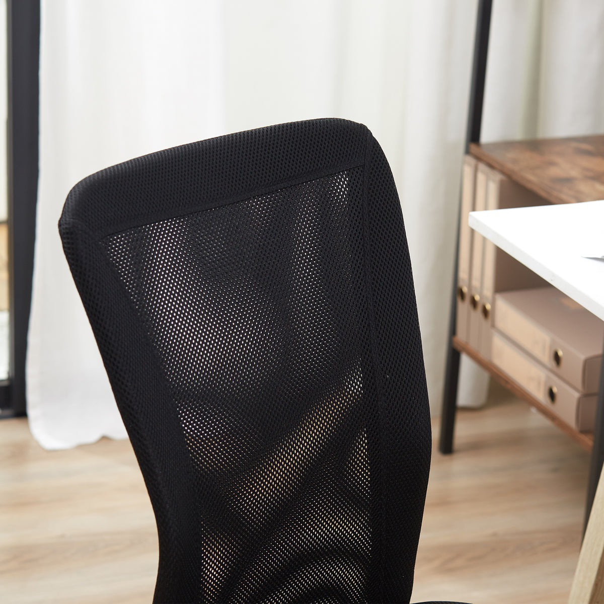 Vinsetto Bürostuhl Schreibtischstuhl, höhenverstellbar, Mesh, 43 cm x 58 cm x 100 cm, Schwarz