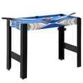SPORTNOW 5-in-1-Spieletisch, Billard, Tischtennis, Hockey, Basketball, Bogenschießen, Zubehör inklusive, MDF, Kunststoff, Blau
