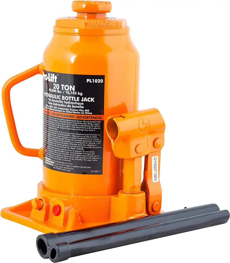20-Ton Hydraulic Bottle Jack – Heavy-Duty 40,000-Lb Capacity Car Lift with Ergonomic Pump Handle