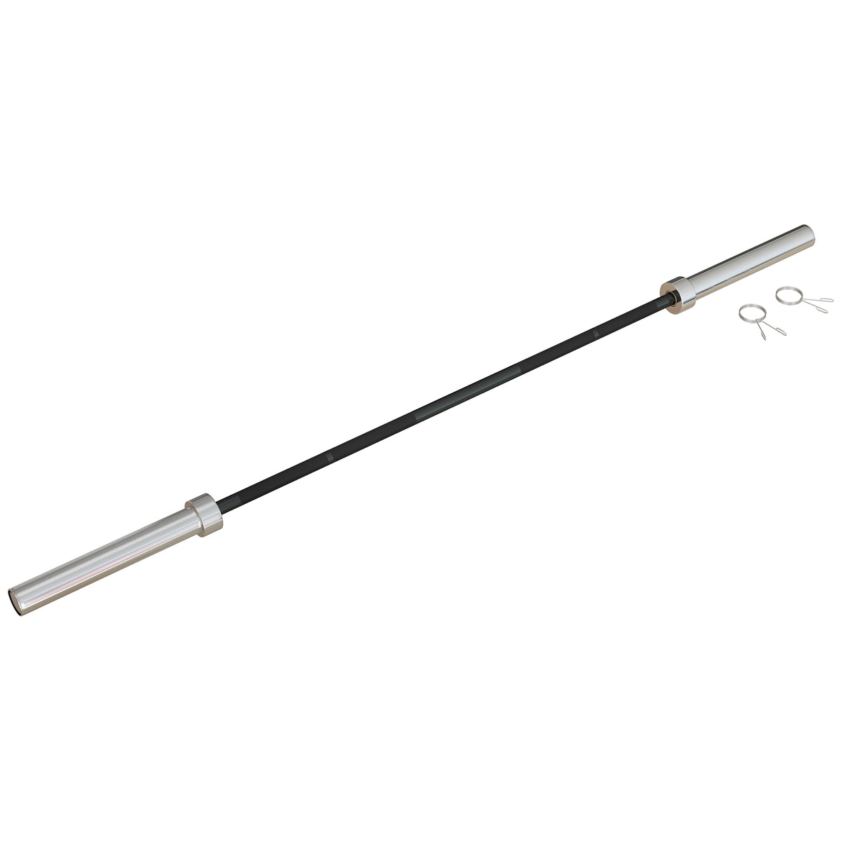 SPORTNOW Langhantelstange aus Stahl 180 cm Ø50 mm mit 2 Klemmen Belastbarkeit 200 kg Langhantelstange für Hantelscheiben Ø5 cm Fitness