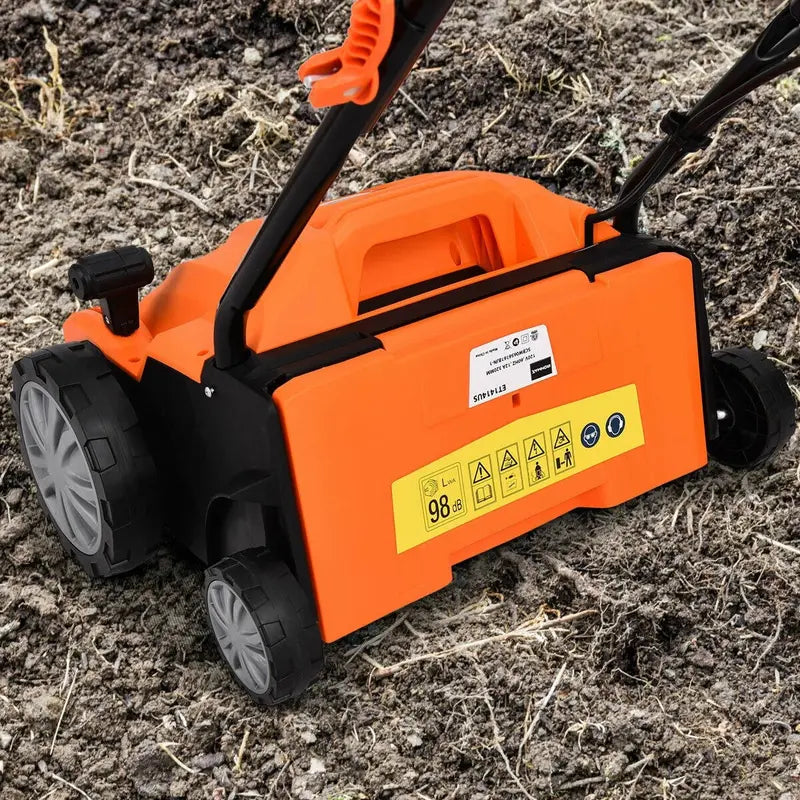 2-in-1 Electric Lawn Dethatcher & Weeder – 12-Amp, 3-Depth Adjustable Tool