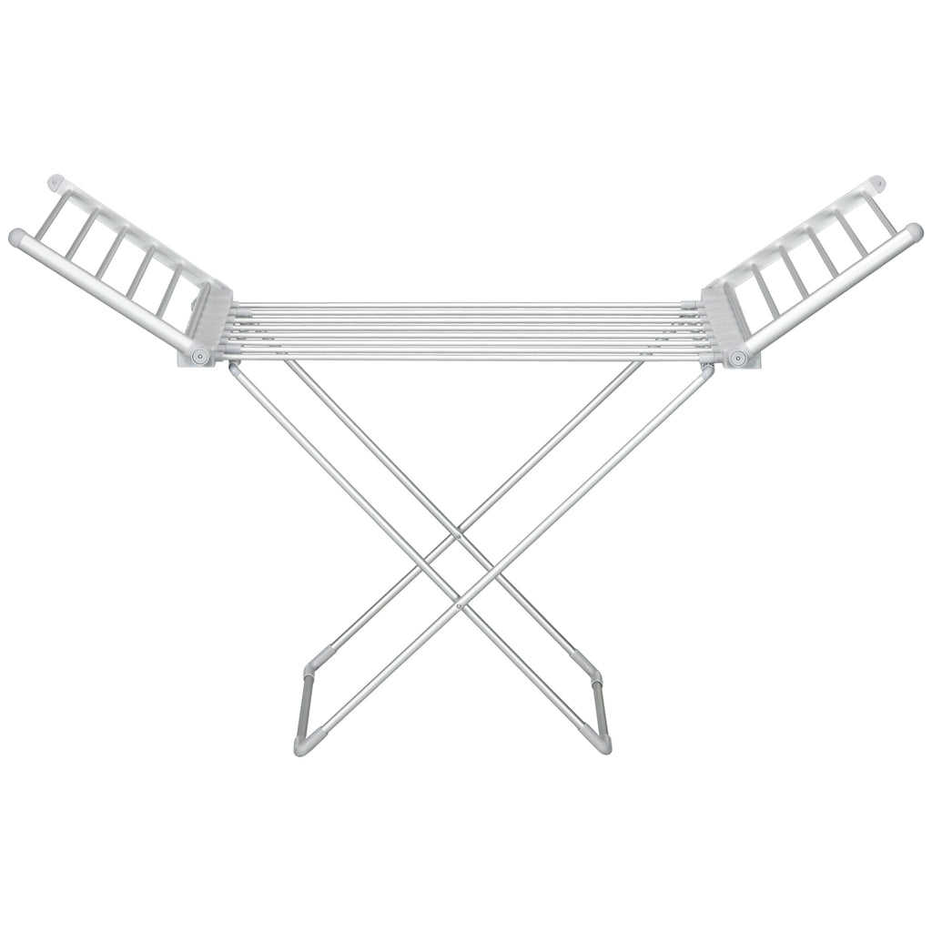 HOMCOM Wäscheständer mit Heizfunktion, 45-55 ℃, zusammenklappbar, 144L x 53B x 96H cm
